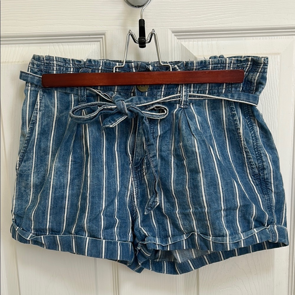 Striped Blue Women's Shorts